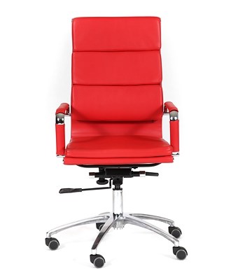 Кресло компьютерное CHAIRMAN 750 экокожа красная в Миассе - изображение 1